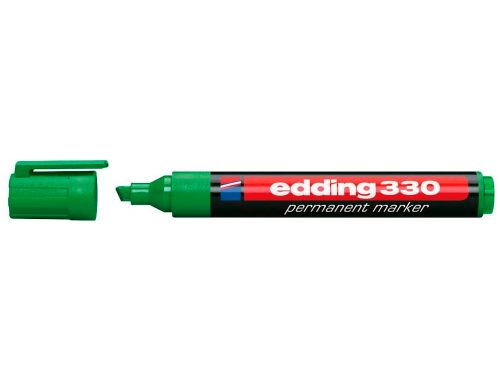Marcador edding permanente 330 verde ponta biselada 1-5 mm recarregavel , Edding , 153703 , 4004764390823
